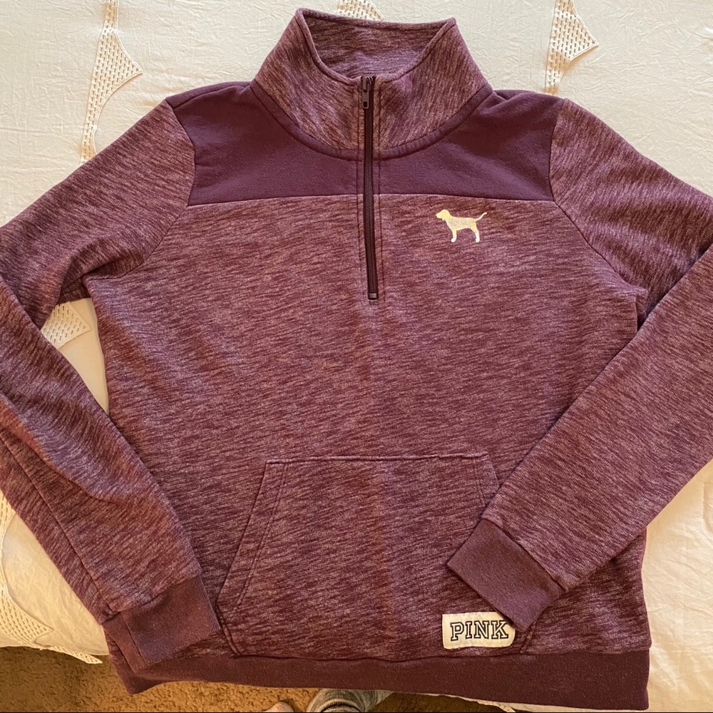 PINK quarter zip sweatshirt